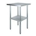 thumbnail image 1 of AmGood 24 in. x 24 in. Stainless Steel Table | Metal Utility Kitchen Prep Work Table | NSF, 1 of 9