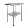 thumbnail image 1 of AmGood 24 in. x 30 in. Stainless Steel Table | Metal Utility Kitchen Prep Work Table | NSF, 1 of 9