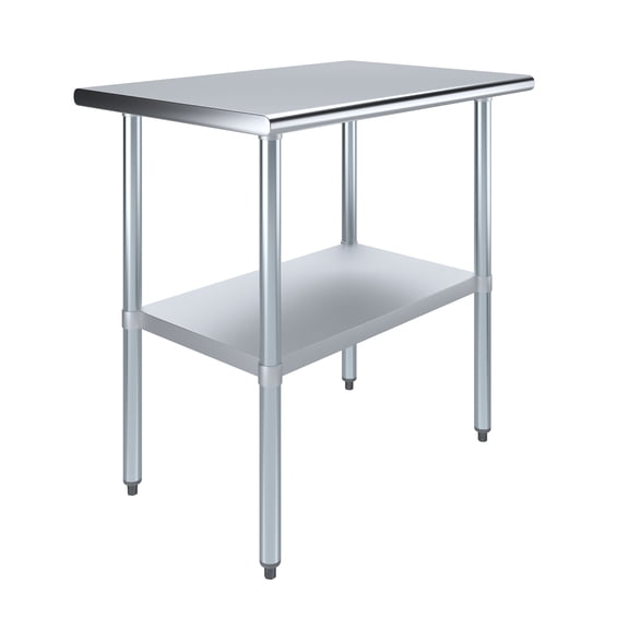AmGood Stainless Steel Work Table with Undershelf | Kitchen Island Food Prep | Laundry Garage Utility | NSF Certified (36" Long x 24" Deep)