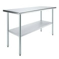 thumbnail image 1 of AmGood 24 in. x 60 in. Stainless Steel Table | Metal Utility Kitchen Prep Work Table | NSF, 1 of 9