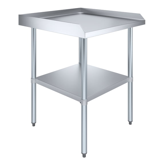 AmGood 30" Long x 30" Deep Commercial Work Table with Backsplash and Sidesplashes | Stainless Steel Prep Table for Kitchen, Restaurant, Garage, Laundry | NSF