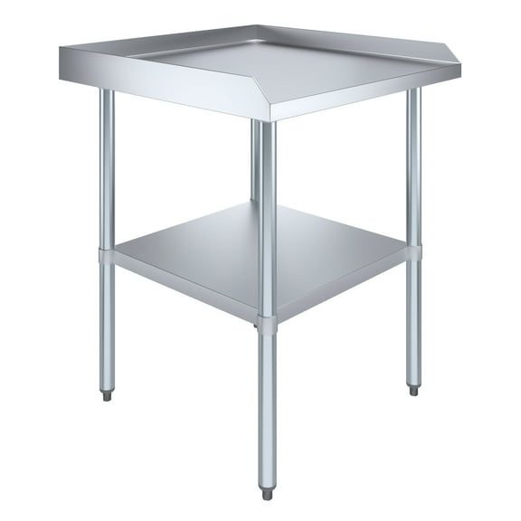 AmGood 30" Long x 30" Deep Commercial Work Table with Backsplash and Sidesplashes | Stainless Steel Prep Table for Kitchen, Restaurant, Garage, Laundry | NSF