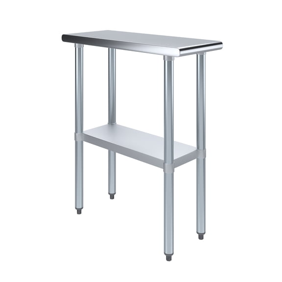 AmGood 30 in. x 12 in. Stainless Steel Table | Metal Utility Kitchen Prep Work Table | NSF