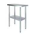 thumbnail image 1 of AmGood 30 in. x 15 in. Stainless Steel Table | Metal Utility Kitchen Prep Work Table | NSF, 1 of 13