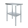 thumbnail image 1 of AmGood 30 in. x 18 in. Stainless Steel Table | Metal Utility Kitchen Prep Work Table | NSF, 1 of 9