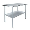 thumbnail image 1 of AmGood 30 in. x 48 in. Stainless Steel Table | Metal Utility Kitchen Prep Work Table | NSF, 1 of 9