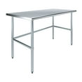 thumbnail image 1 of AmGood 30 in. x 60 in. Open Base Stainless Steel Work Table | Residential & Commercial, 1 of 8