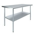thumbnail image 1 of AmGood 30 in. x 60 in. Stainless Steel Table | Metal Utility Kitchen Prep Work Table | NSF, 1 of 9