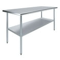 thumbnail image 1 of AmGood 30 in. x 72 in. Stainless Steel Table | Metal Utility Kitchen Prep Work Table | NSF, 1 of 9