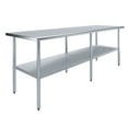 thumbnail image 1 of AmGood 30 in. x 96 in. Stainless Steel Table | Metal Utility Kitchen Prep Work Table | NSF, 1 of 9