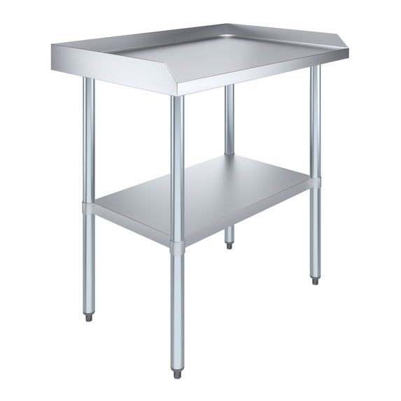 AmGood 36" Long x 24" Deep Commercial Work Table with Backsplash and Sidesplashes | Stainless Steel Prep Table for Kitchen, Restaurant, Garage, Laundry | NSF