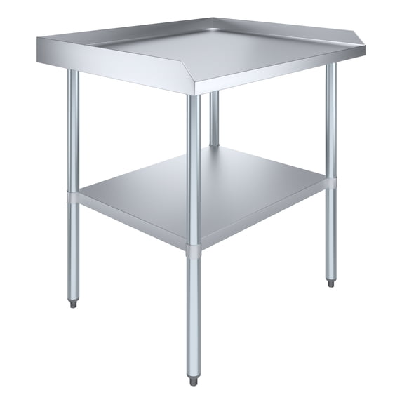 AmGood 36" Long x 30" Deep Commercial Work Table with Backsplash and Sidesplashes | Stainless Steel Prep Table for Kitchen, Restaurant, Garage, Laundry | NSF