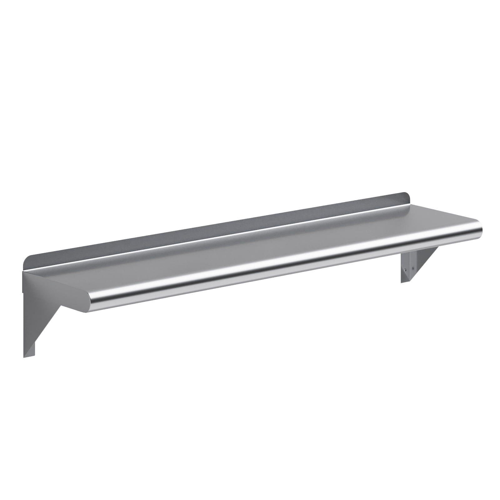 36-Inch Stainless Steel Wall Shelf with Brackets