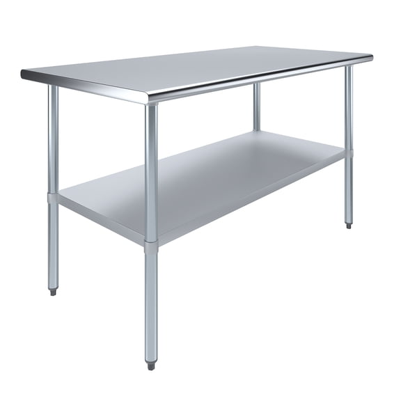 AmGood 36 in. x 60 in. Stainless Steel Table | Metal Utility Kitchen Prep Work Table | NSF