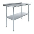 thumbnail image 1 of AmGood 24 in. x 48 in. Stainless Steel Work Table with 1.5 in. Backsplash | Metal Kitchen Food Prep Table, 1 of 9