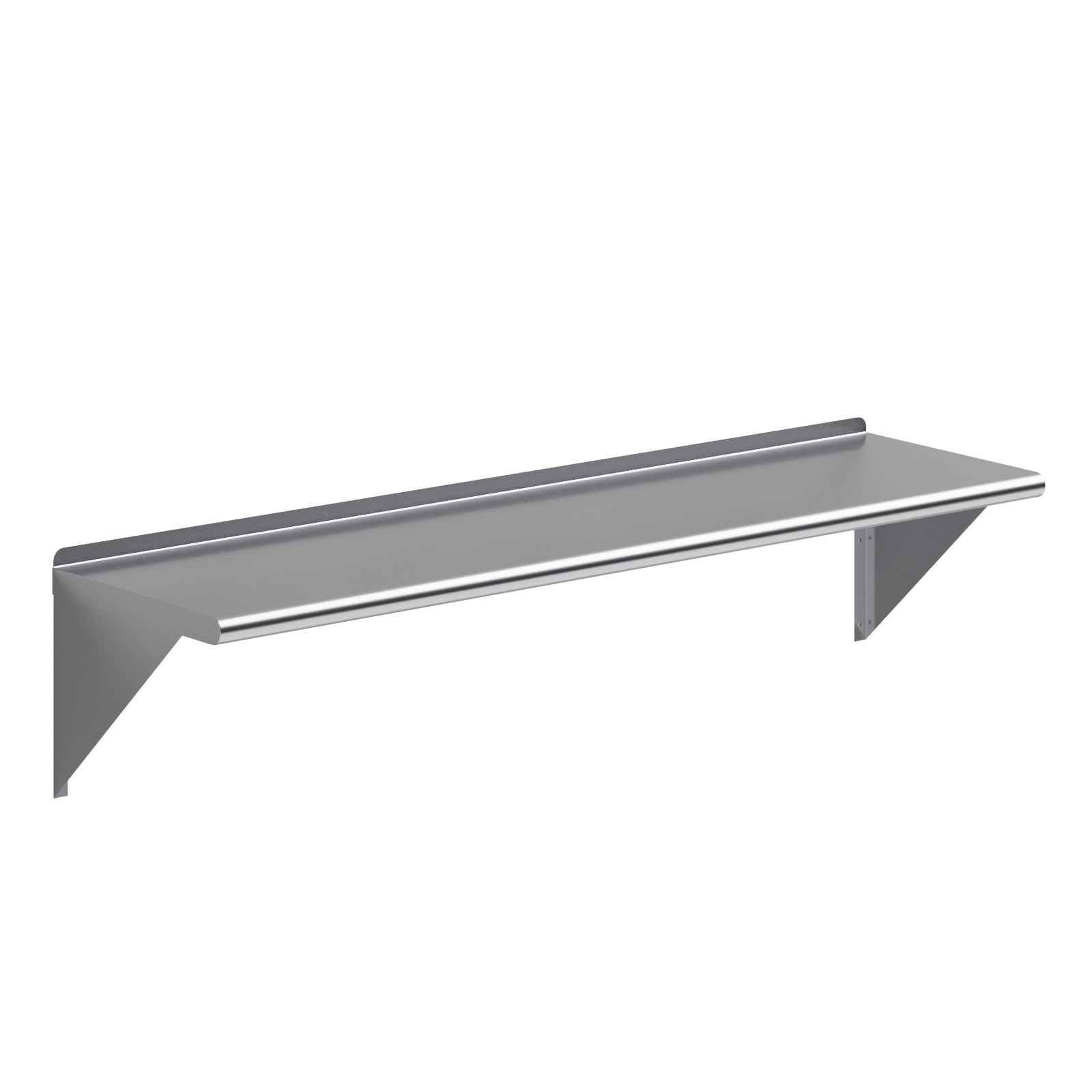 60" Stainless Steel Wall Shelf with Brackets for Kitchen and Garage