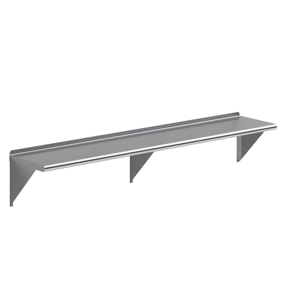 AmGood 14 in. x 72 in. Stainless Steel Wall Shelf | NSF Certified | Appliance & Equipment Metal Shelving | Kitchen, Restaurant, Garage, Laundry, Utility Room