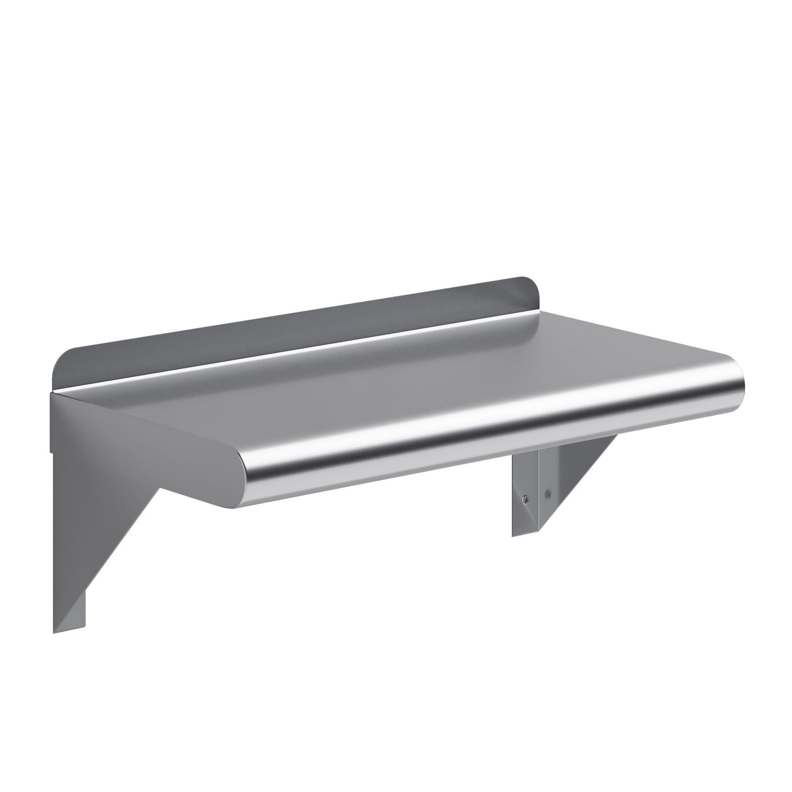 AmGood 8 in. x 16 in. Stainless Steel Wall Shelf | NSF Certified | Appliance & Equipment Metal Shelving | Kitchen, Restaurant, Garage, Laundry, Utility Room