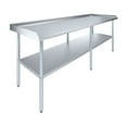 thumbnail image 1 of AmGood 96" Long x 30" Deep Commercial Work Table with Backsplash and Sidesplashes | Stainless Steel Prep Table for Kitchen, Restaurant, Garage, Laundry | NSF, 1 of 4