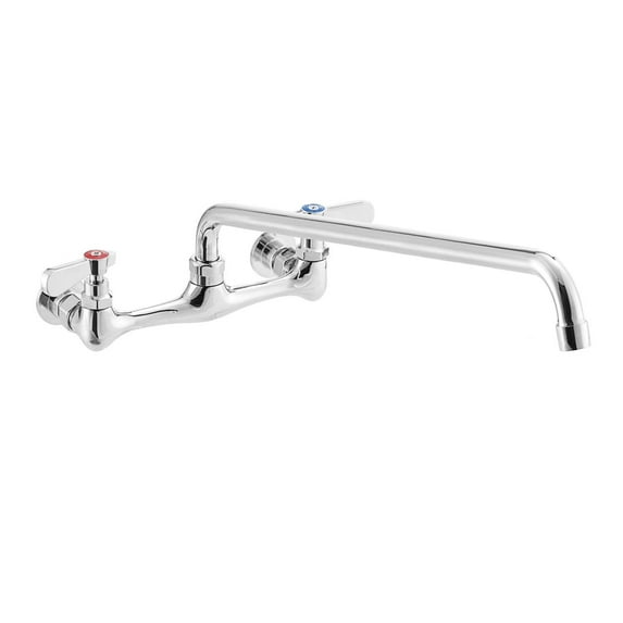AmGood Commercial Sink Faucet with Swivel Spout 14" | 8" Center | Wall Mount | NSF