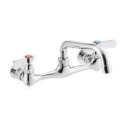 AmGood Commercial Sink Faucet with Swivel Spout 6" | 8" Center | Wall Mount | NSF
