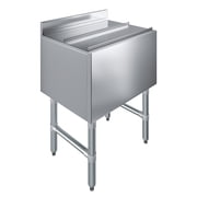AmGood Underbar Ice Bin 18.5 in. x 24 in. x 30 in. | Stainless Steel Ice Chest With Sliding Lid | NSF