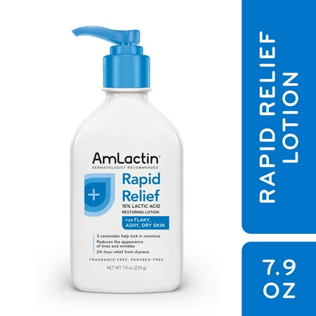 AmLactin Alpha Hydroxy Therapy Rapid Relief Restoring Lotion & Ceramides, 7.9 Oz