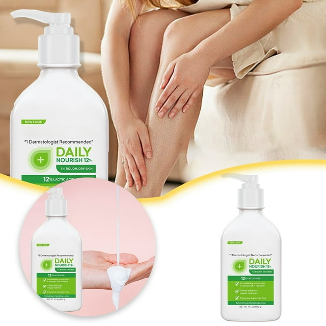 “AmLactin Daily Moisturizing Lotion 7.9 Oz Bottle 2 In 1 Exfoliating With 12 Lactic