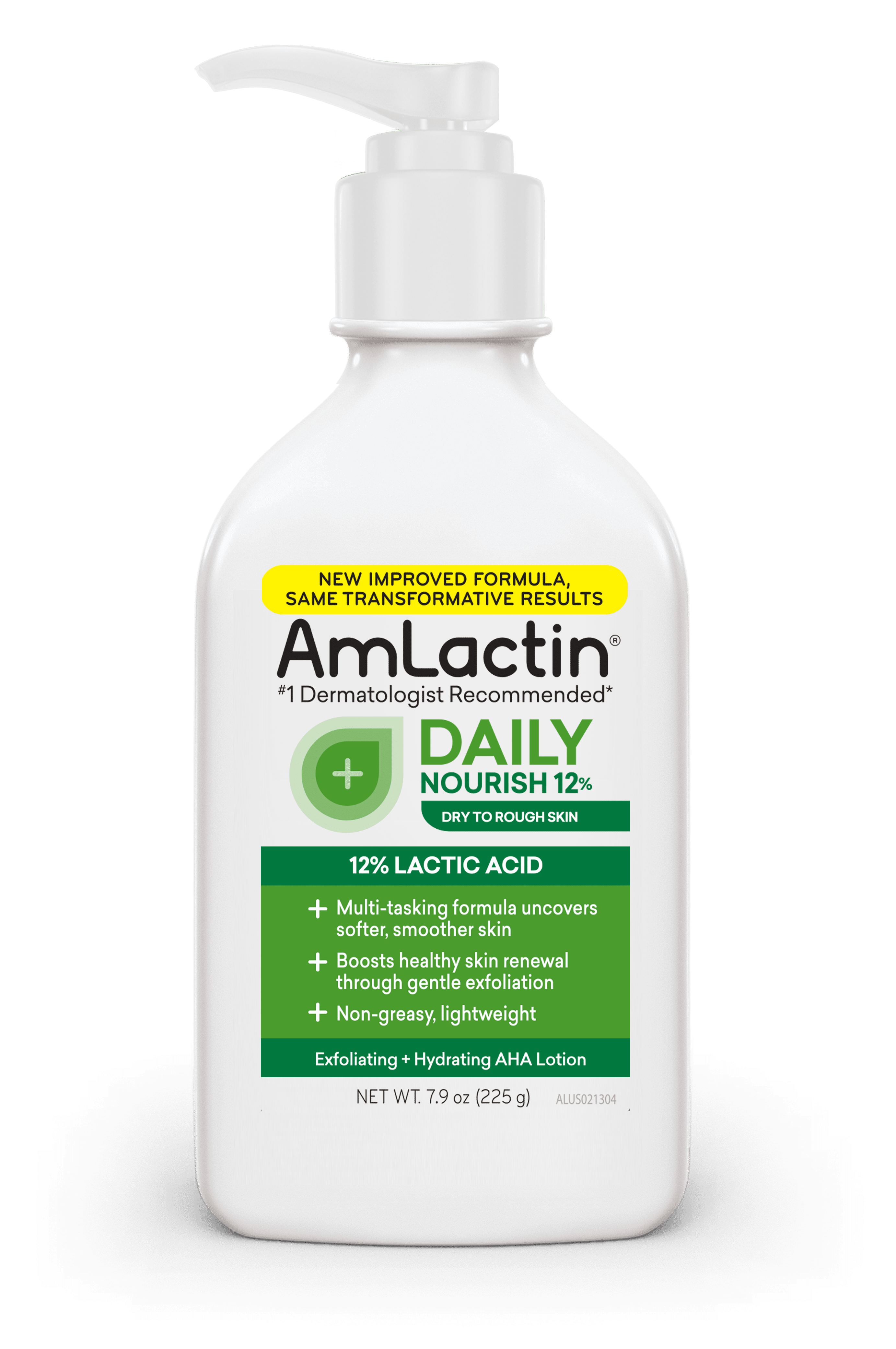 AmLactin Daily Nourish Body Lotion, 12% Lactic Acid for Dry Skin, Exfoliating, 7.9 oz