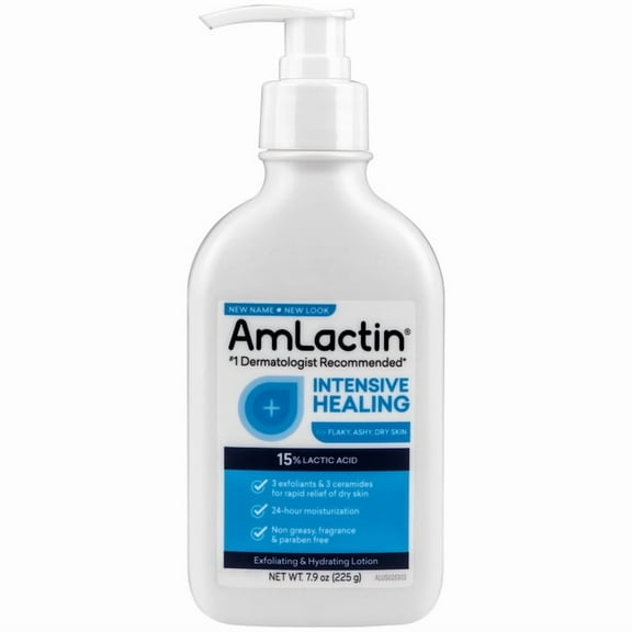 AmLactin Intensive Healing Body Lotion, Dry Skin Relief, 7.9 oz (Packaging may vary)