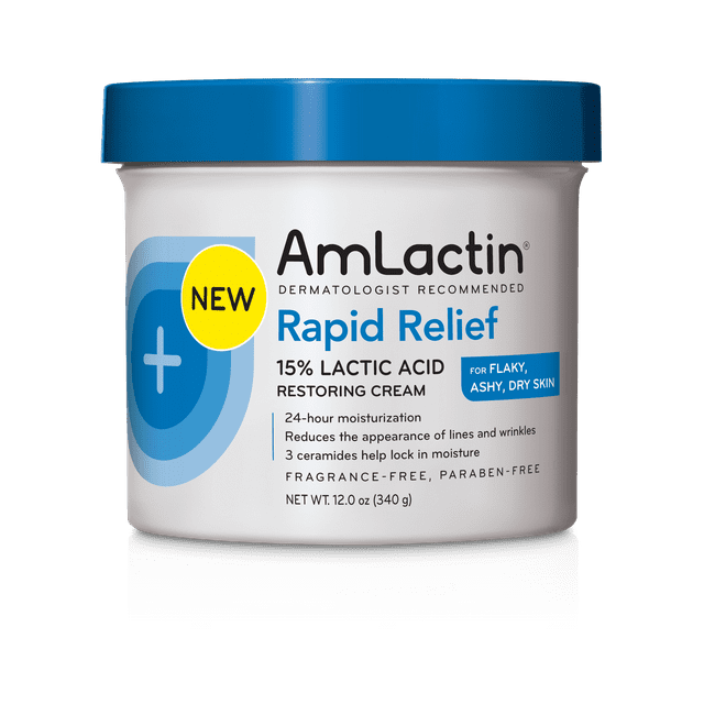 AmLactin Rapid Relief 15 Lactic Acid Skin Restoring Cream, Alpha