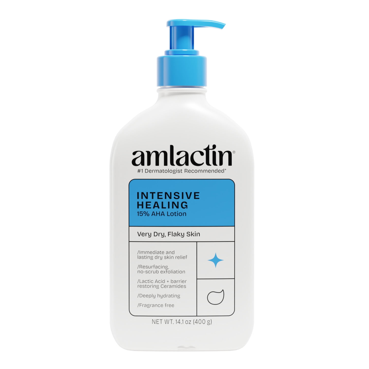 AmLactin Intensive Healing Lotion, Fragrance Free, 14.1 oz