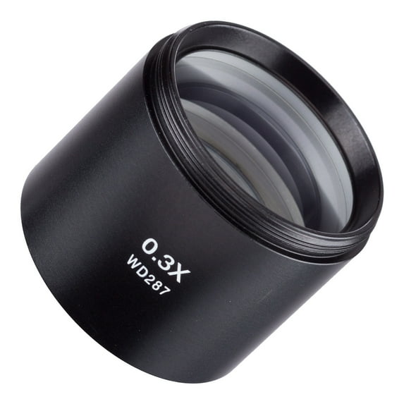 AmScope 0.3X Super Widefield Barlow Lens For SM Series Stereo Microscopes (48mm) New