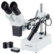 AmScope 10X-15X-20X-30X Stereo Binocular Microscope Boom Arm + Light New
