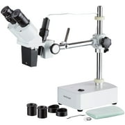 AmScope 10X-20X Binocular Boom Arm Stereo Microscope + Light New