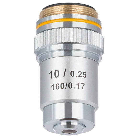 AmScope 10X Achromatic Microscope Objective for Compound Microscopes New