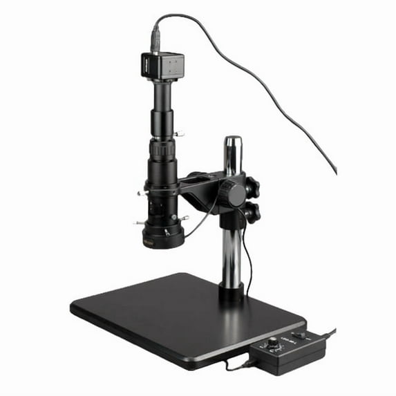 AmScope 11X-80X Industrial Single Zoom Inspection Microscope + 5MP USB Digital Camera New
