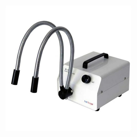 AmScope 150W Dual Goose-neck Fiber Optic Illuminator