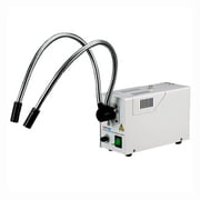 AmScope 150W Fiber Optic Dual Gooseneck Microscope Illuminator New