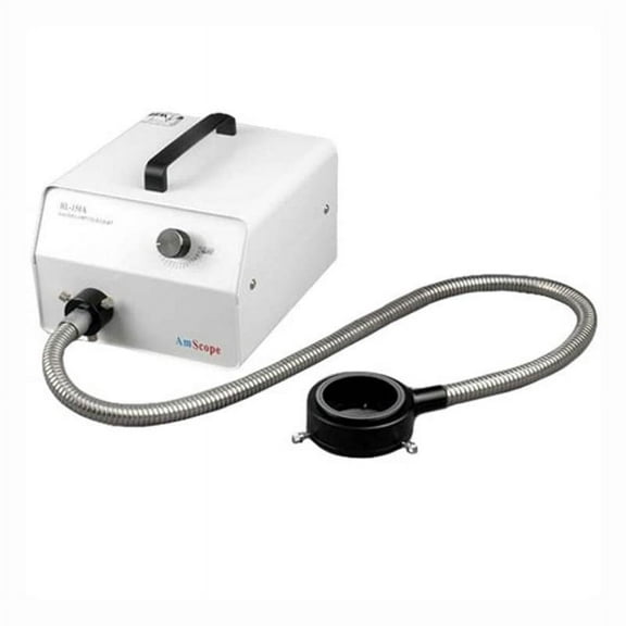 AmScope 150W Fiber Optic Microscope Ring Illuminator