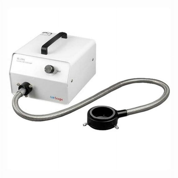 AmScope 150W Fiber Optic Microscope Ring Illuminator