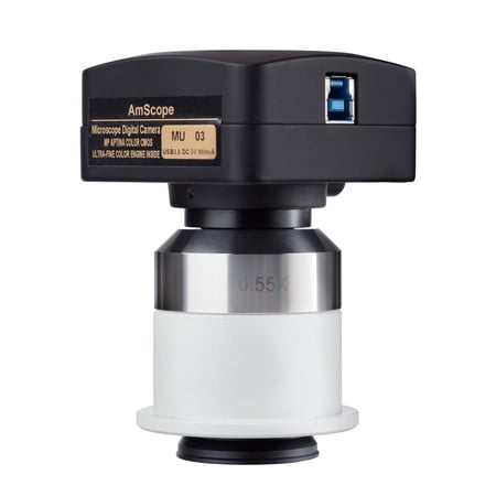 AmScope 18MP USB3.0 Digital Camera with 0.55X Adapter for Nikon Microscopes New