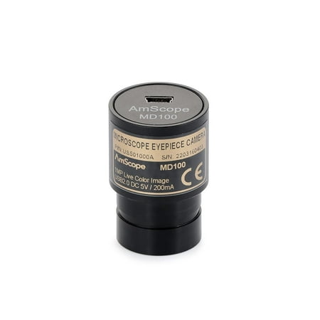AmScope - 1MP USB 2.0 Color CMOS Digital Eyepiece Microscope Camera - MD100