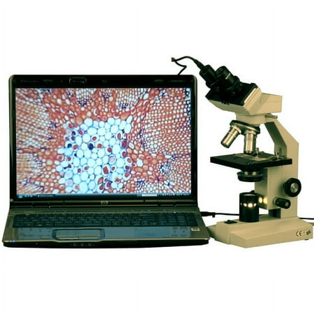 AmScope 2000X Vet High Power Binocular Microscope + USB Camera