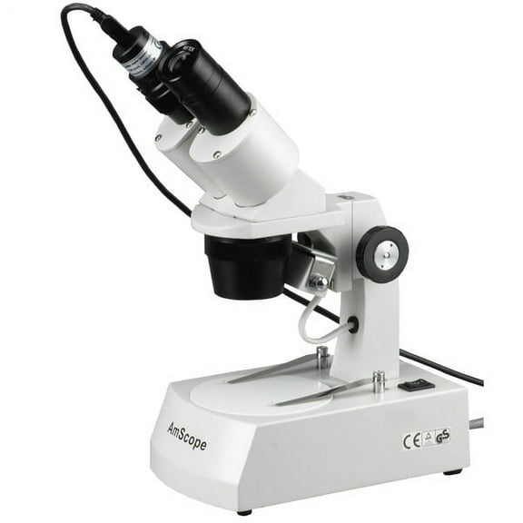 AmScope 20X-40X Stereo Microscope with USB Camera New