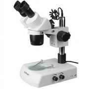 AmScope 20X-40X Super Widefield Stereo Microscope with Top & Bottom Lights New