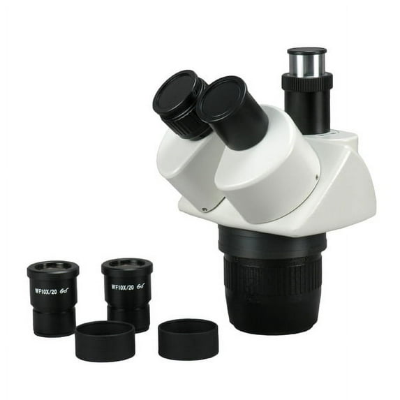 AmScope 20x-30x-40x-60x Super Widefield Stereo Trinocular Microscope Head New