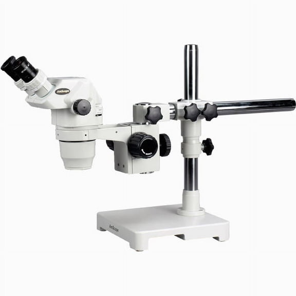 AmScope 2X-180X Ultimate Zoom Microscope with Single-Arm Boom Stand New