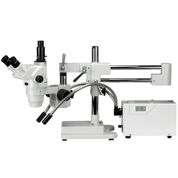 AmScope 2X-225X Advanced Trinocular Stereo Zoom Microscope New