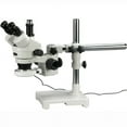 thumbnail image 1 of AmScope 3.5X-180X Boom Stand Trinocular Zoom Stereo Microscope + 54 LED Light New, 1 of 4